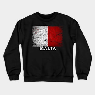 Malta Flag Gift Women Men Children Malta Vintage Crewneck Sweatshirt